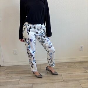 Calvin Klein Floral Print Dress Pants -  Watercolor straight , Size 4